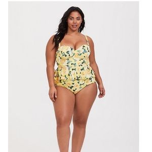 Torrid 2x yellow rose bikini top